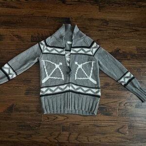 Kersch womens cable knit full zip cardigan L